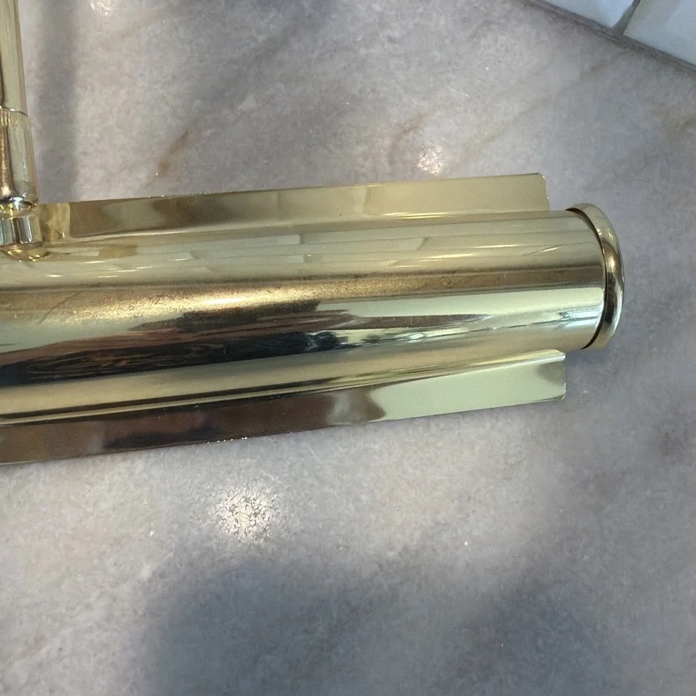 Vintage Gold Tone Art Light 14in Double Bulb ES003